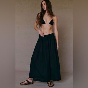 Free People Rising Sun Wide-Leg Pants in Black, Size XS
